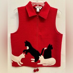 NWOT Coldwater Creek Wool Kitty Cat Jacket Size S